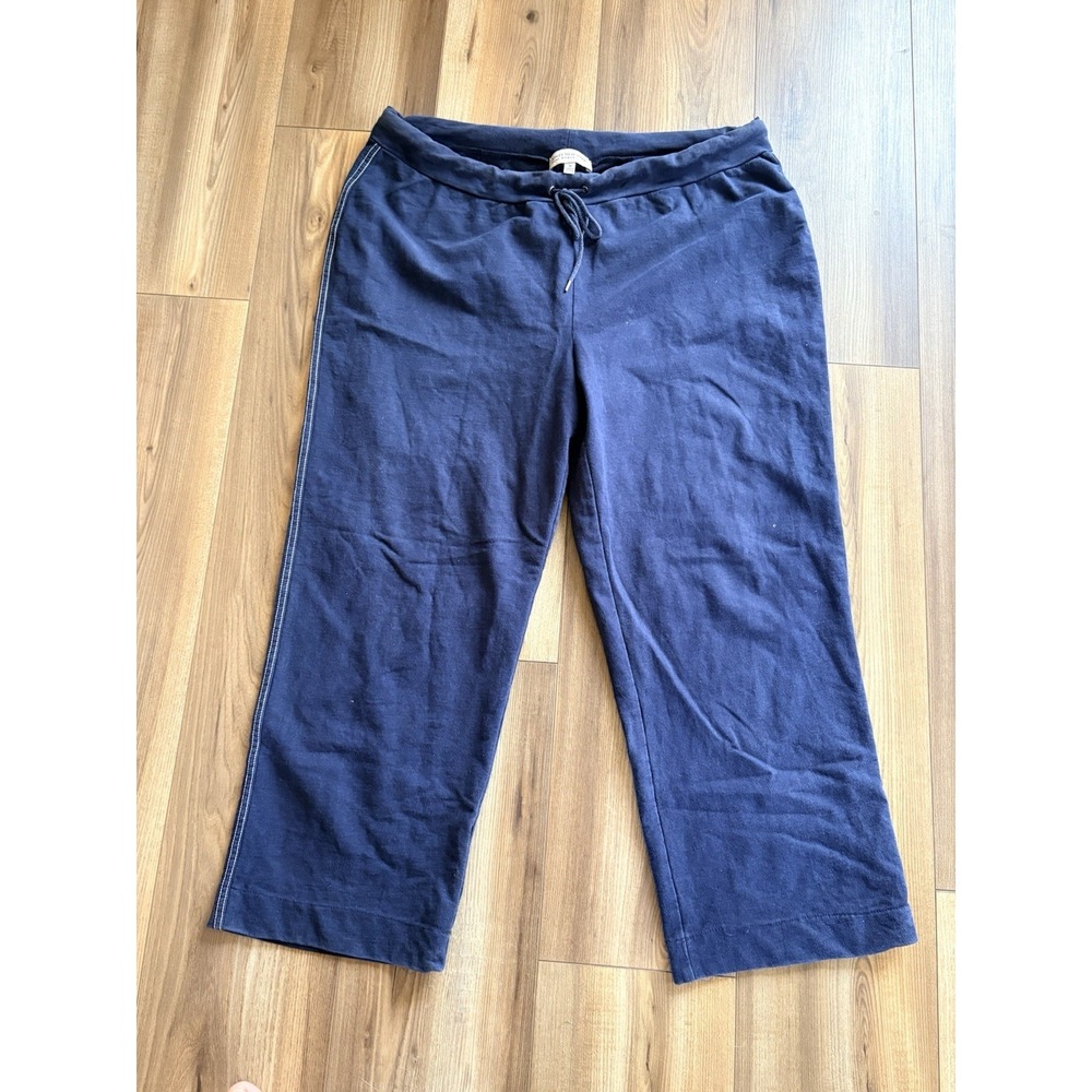 Jones New York Sport Women's 1X XL Navy Blue Sweatpants Drawstring Weekend Wear
